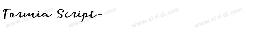 Formia Script字体转换